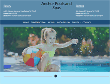 Tablet Screenshot of anchorpoolsandspas.com